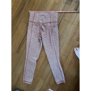 Athleta Salutation Stash Cheetah print Textured Tight S